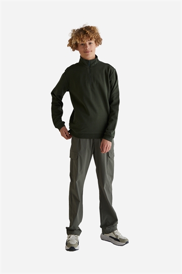 Grunt Sweatshirt - Delfo Half Zip - Army Green